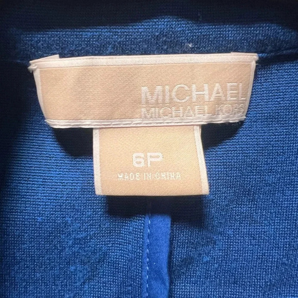 Michael Kors Blue Blazer Button Size 6 Petite - Picture 2 of 5